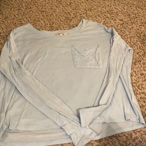 Express light blue long sleeve top